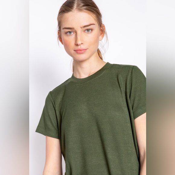 P.J SALVAGE RELOVED LOUNGE SHORT SLEEVE TOP - Picture 2 of 13